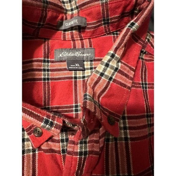 Eddie Bauer Plaid Shirt Collared Buttonup Classic Y2k Look XL Vintage - Picture 5 of 8